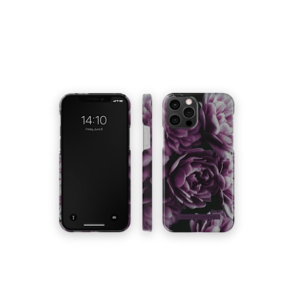 Printed Case iPhone 12 / 12 Pro Deep Purple Bloom Purple