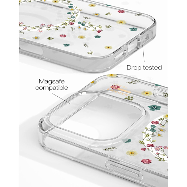 Clear Case MagSafe iPhone 16 Pro Max Petite Floral Transparent