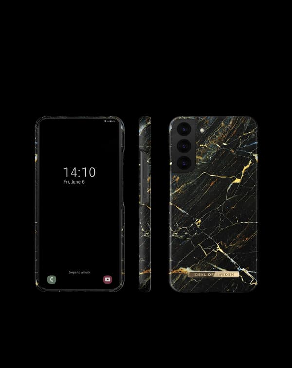 Printed Case Galaxy S22 Plus Port Laurent Marble Black