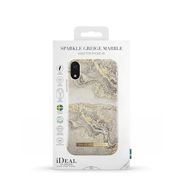 Printed Case iPhone XR Sparkle Greige Marble