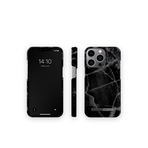 Printed Case iPhone 14 Pro Black Thunder Marble