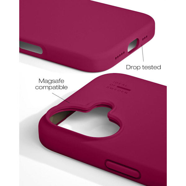 Silicone Case MagSafe iPhone 16 Cranberry