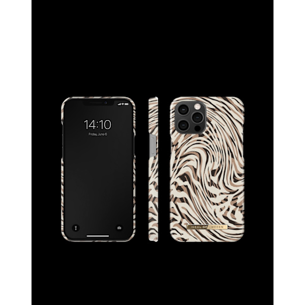 Printed Case iPhone 12 Pro Max Hypnotic Zebra Beige