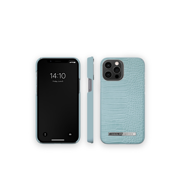 Atelier Case iPhone 12 Pro Max / 13 Pro Max Soft Blue Croco Blue