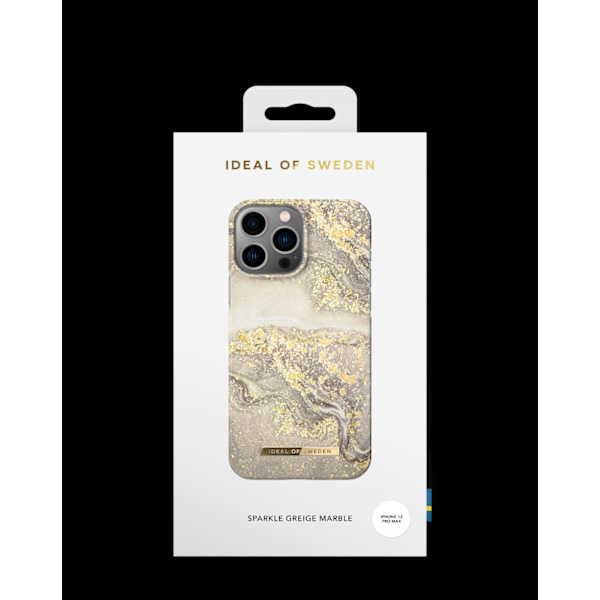 Printed Case iPhone 12 Pro Max / 13 Pro Max Sparkle Greige Marble Grey