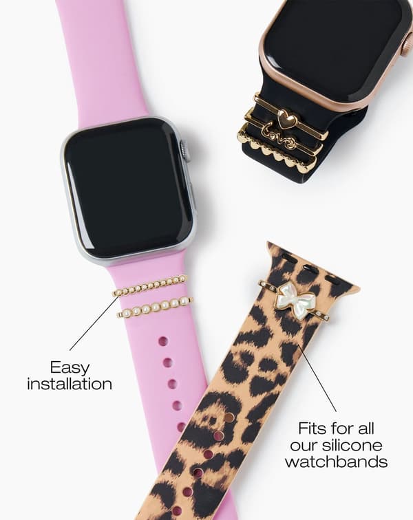 Watch Band Charms Pearl Bow