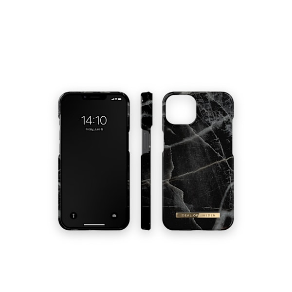 Printed Case MagSafe iPhone 14 Plus Black Thunder Marble