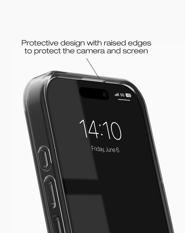 Clear Case MagSafe iPhone 16 Zebra Mystique Black