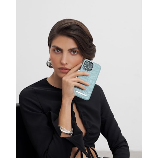 Atelier Case iPhone 12 / 12 Pro Soft Blue Croco Blue