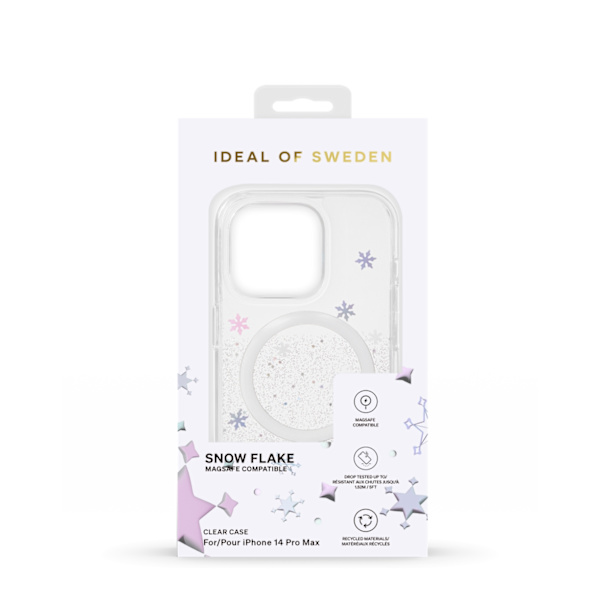 Clear Case MagSafe iPhone 14 Pro Max Snowflake Silver