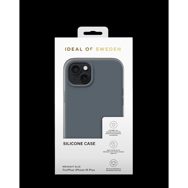 Silicone Case iPhone 15 Plus Midnight Blue Blå