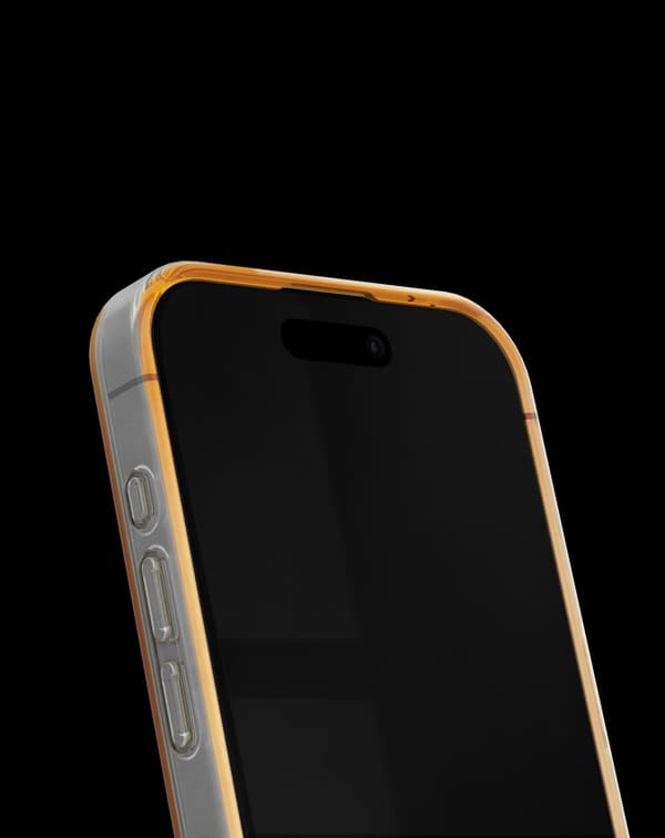 Clear Case MagSafe iPhone 15 Pro Orange Spritz Orange