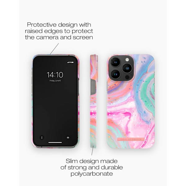 Printed Case MagSafe iPhone 14 Pro Max Pastel Marble MultiColor