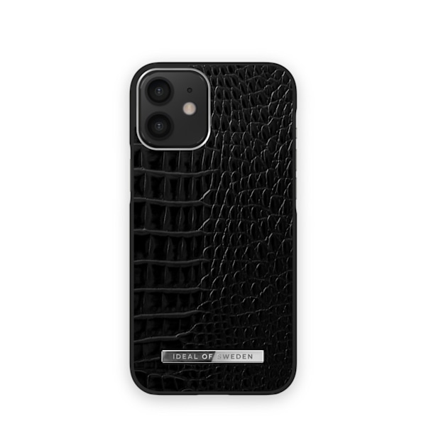 Atelier Case New iPhone 12 Mini Neo Noir Croco Silver