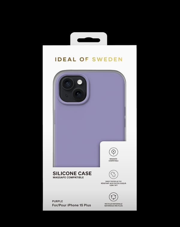 Silicone Case MagSafe iPhone 15 Plus Purple Lila