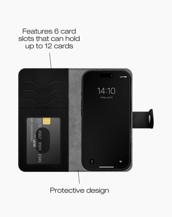 Magnet Wallet+ iPhone 16 Black