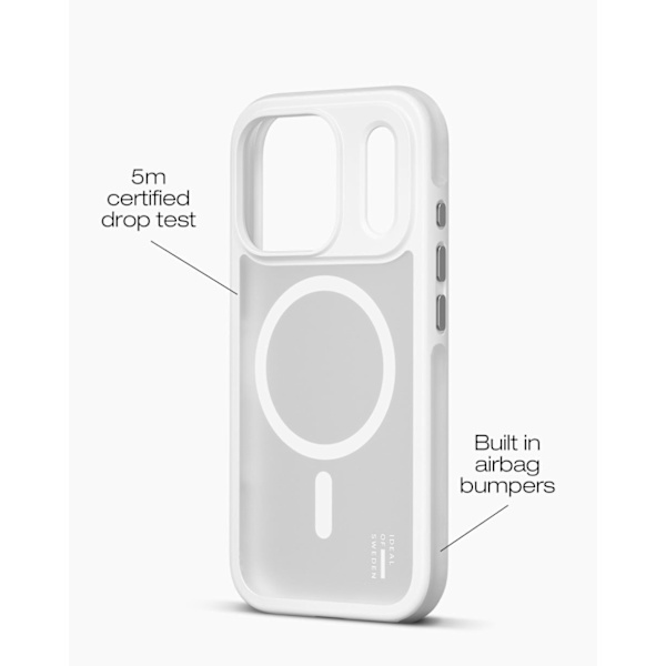 Ideal Bumper Case MagSafe iPhone 17 Pro Cloudy White Vit