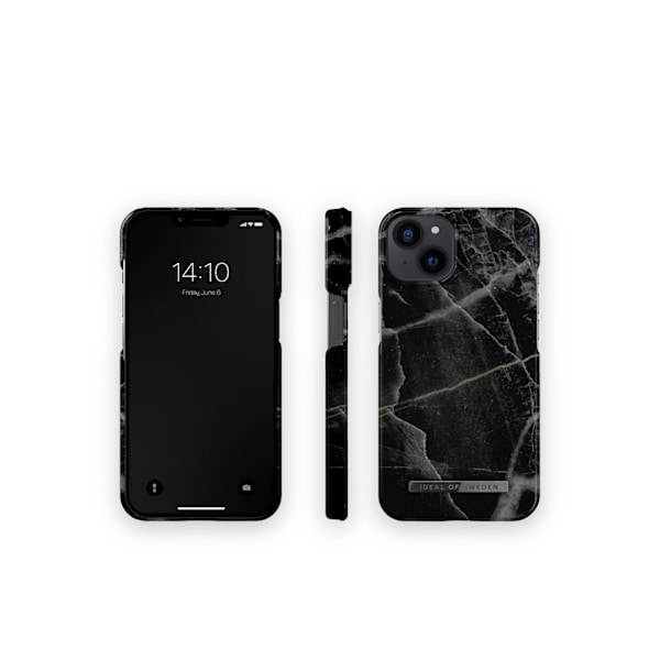 Printed Case iPhone 13 Black Thunder Marble Black