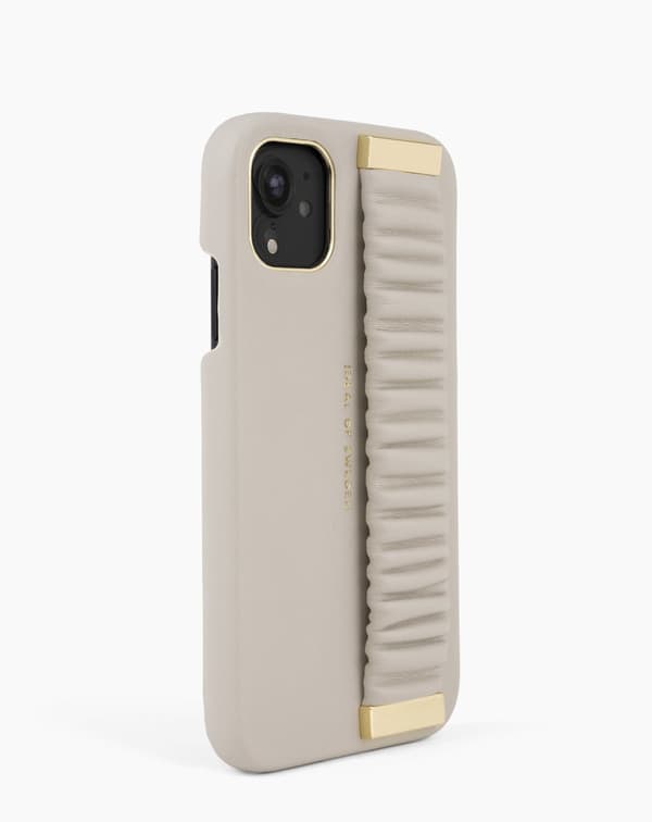 Statement Case iPhone11 / XR Ruffle Cream Top Handle Beige