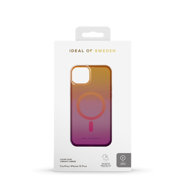 Clear Case MagSafe iPhone 15 Plus Vibrant Ombre multifärg
