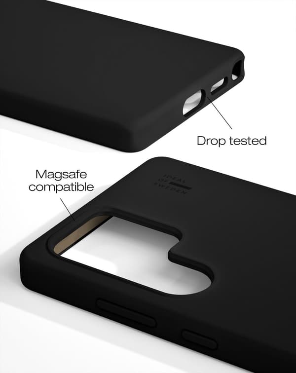 Silicone Case MagSafe Galaxy S25U Black Svart