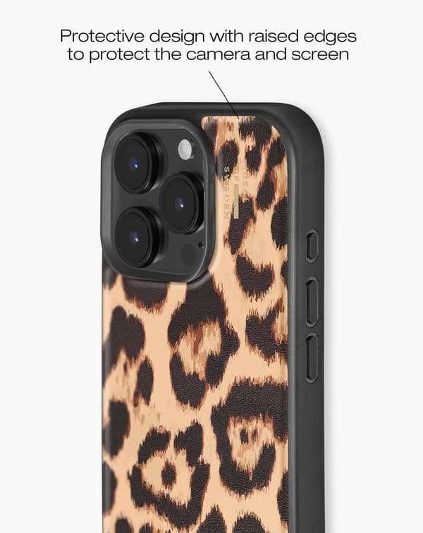 Vegan Leather Case MagSafe iPhone 16 Pro Timeless Leo Multicolor