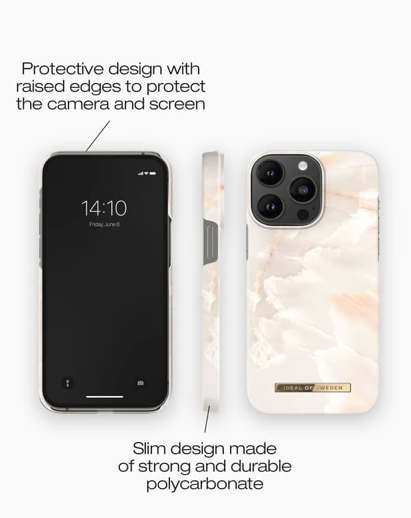 Printed Case MagSafe iPhone 14 Pro Max Rose Pearl Marble