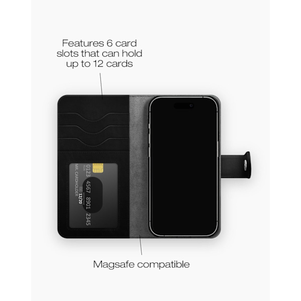 Magnet Wallet+ MagSafe iPhone 15 Black Black