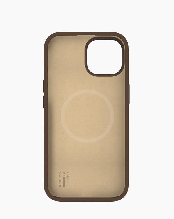 Silicone Case MagSafe iPhone 13 / 14 / 15 / 16e / 17e Mocha Mousse White