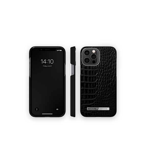 Atelier Case iPhone 12 Pro Max / 13 Pro Max Neo Noir Croco Silver