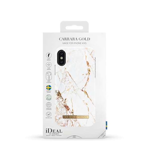 Printed Case iPhone X / XS Carrara Gold