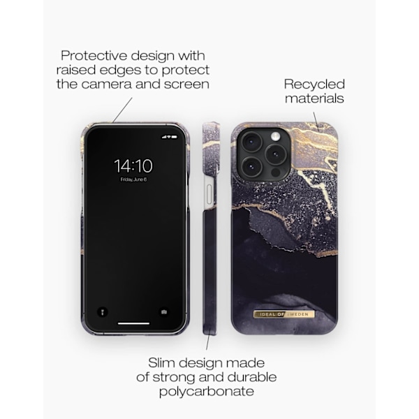 Printed Case iPhone 15 Pro Max Golden Twilight Black
