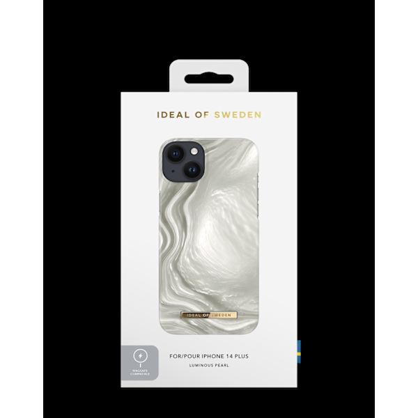 Printed Case MagSafe iPhone 14 Plus Luminous Pearl Silver