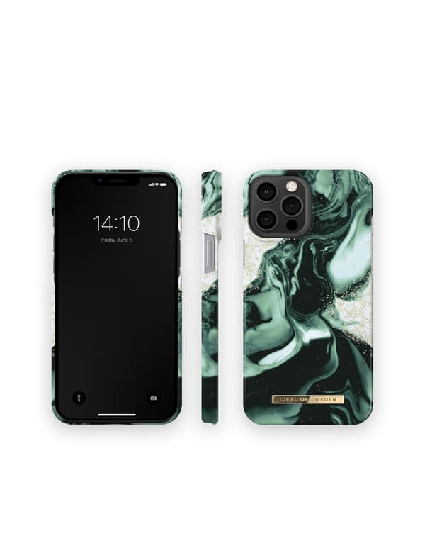 Printed Case iPhone 12 Pro Max / 13 Pro Max Golden Olive Marble Green