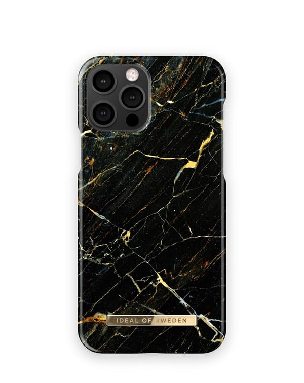 Printed Case iPhone 12 / 12 Pro Port Laurent Marble Black