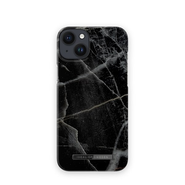 Printed Case MagSafe iPhone 14 Plus Black Thunder Marble