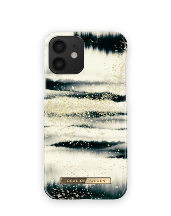 Printed Case iPhone 12 / 12 Pro Golden Tie Dye White