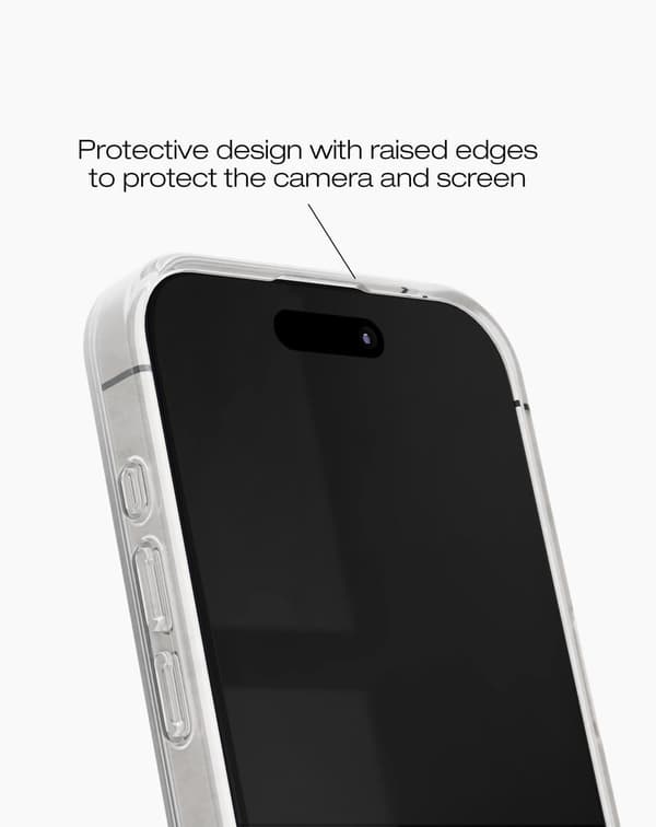 Clear Case iPhone 15 Pro Golden Hearts Transparent