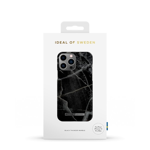 Printed Case iPhone 14 Pro Max Black Thunder Marble