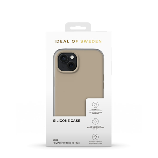 Silicone Case iPhone 15 Plus Beige Beige