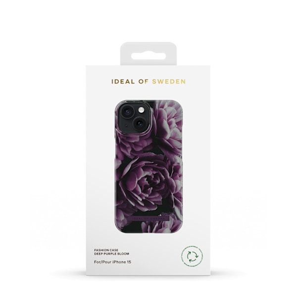 Printed Case iPhone 15 Deep Purple Bloom