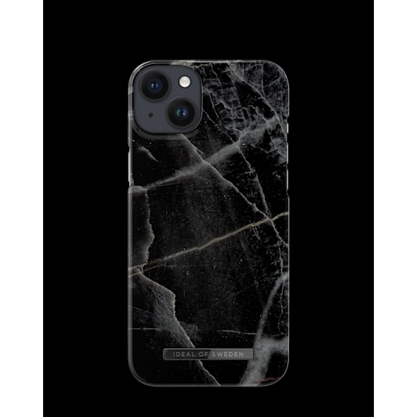 Printed Case MagSafe iPhone 14 Plus Black Thunder Marble Black