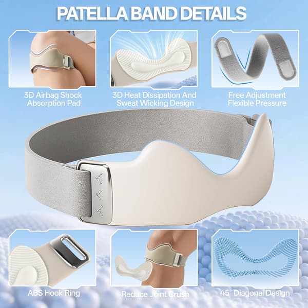 Simple Patella Strap with Non-Slip Silicone Pad, Adjustable Patellar Tendon Support Strap, Suitable for Sports, Running, and Stability (Grey). grey