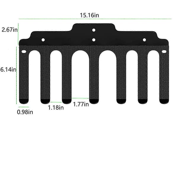 Skivstångsställ Väggmonterat Skivstångsställ Robust Vikthållare för Hemmet 2 Krokar 7 Hooks Optional