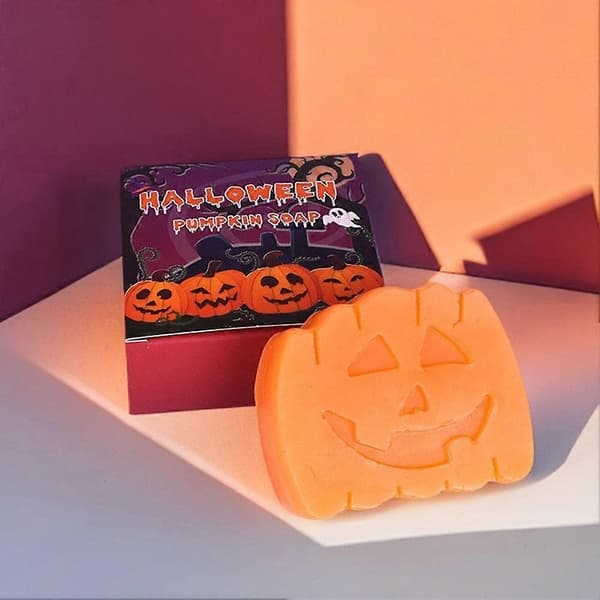 Halloween Pumpaformad Tvål - Festlig Jack-O-Lantern Design Mild Rengöring