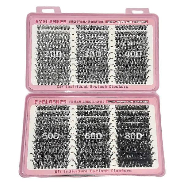 Kit för lösögonfransförlängning - 30D 50D 100D Mix Single Lash 30+50+80+100D 1pcs