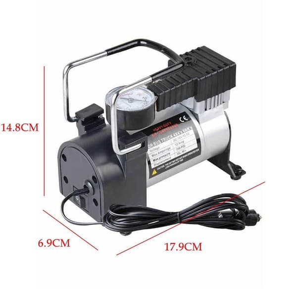 Bärbar 12V Elektrisk Bildäckspump 200PSI Kompakt Kompressor