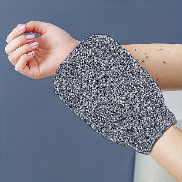 Bärbar badhandske, bubbelnät tvättpåse, resevänlig exfolierande handduk, oparfymerad, 1-pack White