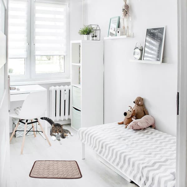 Sommer kølemåtte kæledyrspude designet til hunde 1 stk. kaffefarve