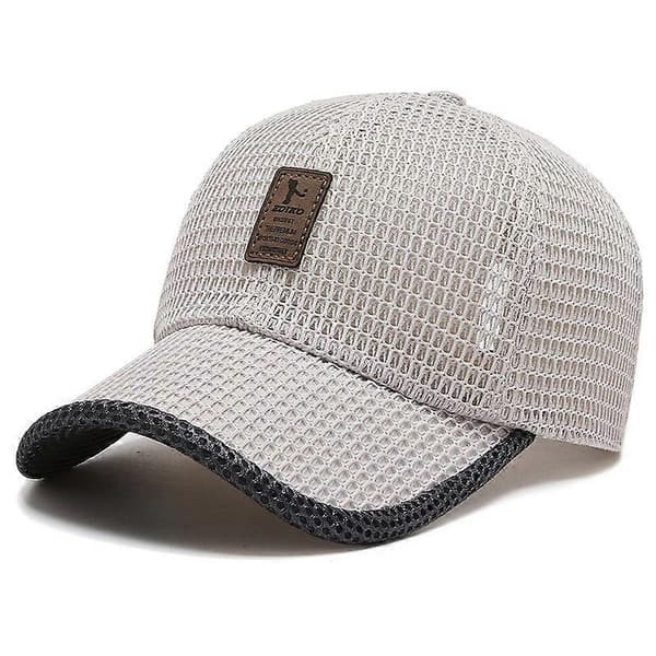 Andningsbar ridkeps i mesh Beige